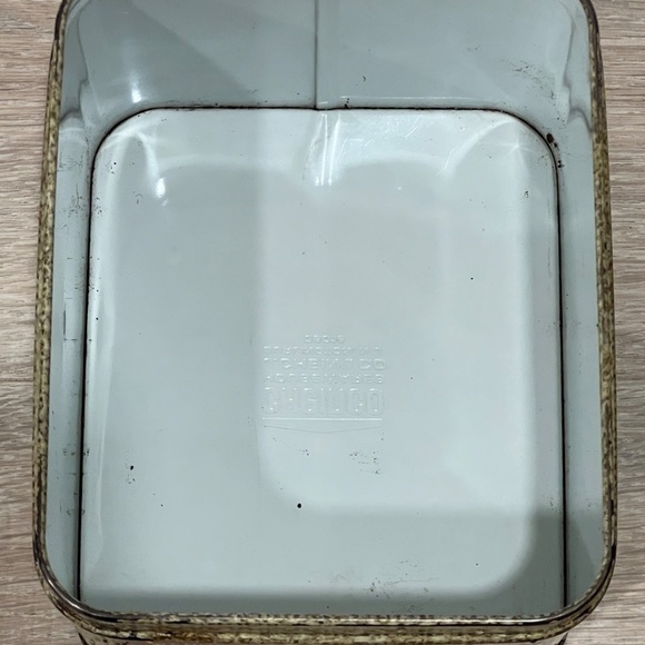 Vintage Tin Canisters Chein Co Brown Retro Kitchen TEA & COFFEE CANISTERS - Picture 8 of 9